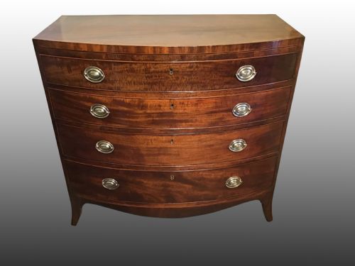 Antique Bow Front Chest of Drawers