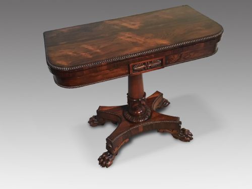 Antique Rosewood Card Table