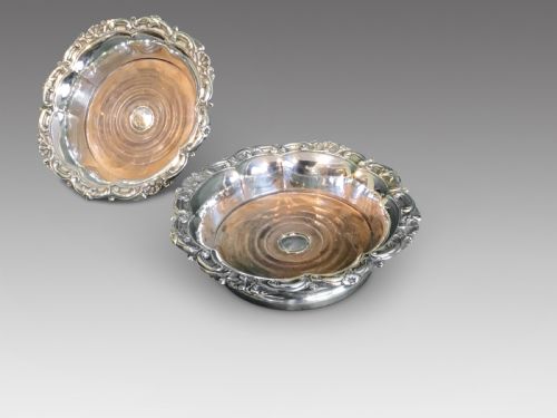 Pair of Antique Bottle Coasters