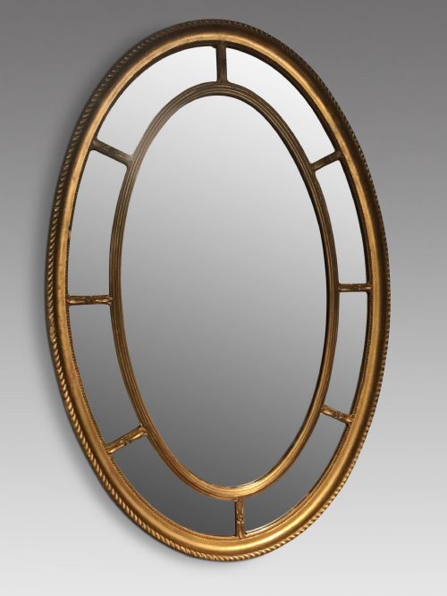 Antique Oval Gilt Mirror