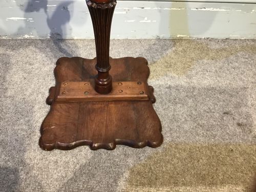 ANTIQUE OAK WINE TABLE - ADDITIONAL PHOTO 3