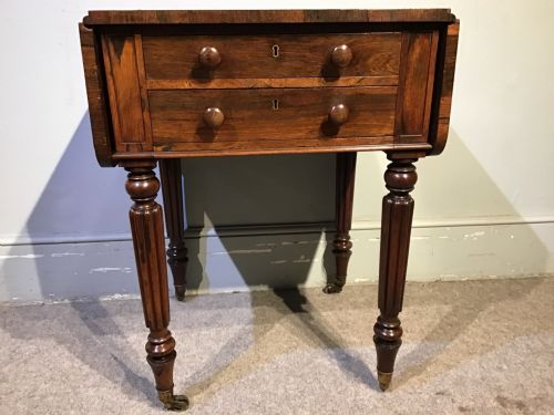 ANTIQUE PEMBROKE WORK TABLE - ADDITIONAL PHOTO 1