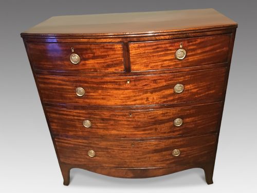 Antique Bow Front Chest of Drawers