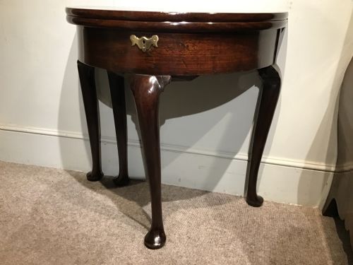 ANTIQUE DEMI LUNE TEA TABLE - ADDITIONAL PHOTO 2
