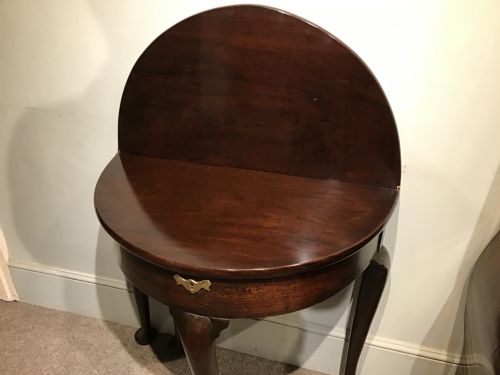 ANTIQUE DEMI LUNE TEA TABLE - ADDITIONAL PHOTO 7