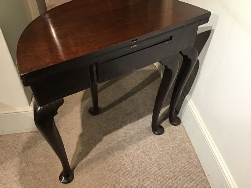 ANTIQUE DEMI LUNE TEA TABLE - ADDITIONAL PHOTO 9