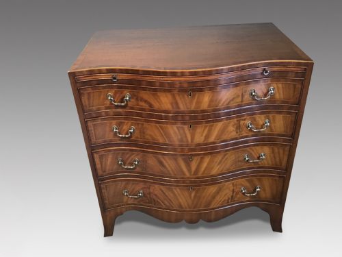 Antique Serpentine Chest of Drawers