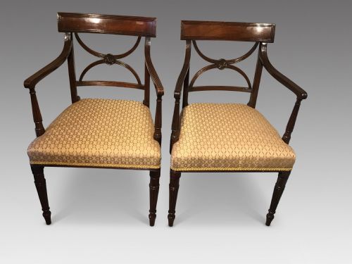 Pair of Georgian Elbow Chairs
