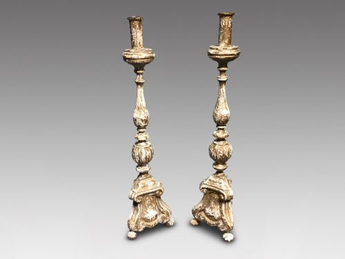 Pair of Pricket Candlesticks