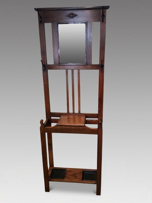 Antique Oak Hall Stand