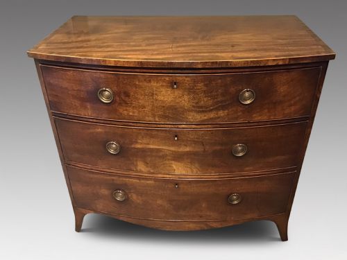 Antique Bow Front Chest of Drawers