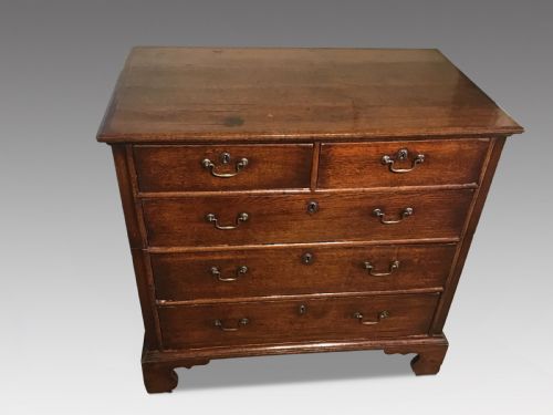 ANTIQUE OAK CHEST OF DRAWERS - ADDITIONAL PHOTO 1
