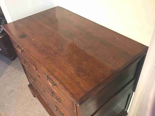 ANTIQUE OAK CHEST OF DRAWERS - ADDITIONAL PHOTO 3