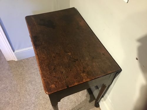 ANTIQUE OAK SIDETABLE - ADDITIONAL PHOTO 1