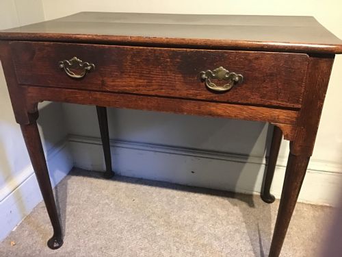 ANTIQUE OAK SIDETABLE - ADDITIONAL PHOTO 2