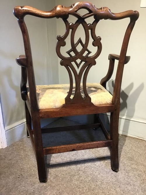 ANTIQUE MAHOGANY ELBOW CHAIR - ADDITIONAL PHOTO 7