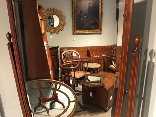 ANTIQUE CHEVAL MIRROR - ADDITIONAL PHOTO 3