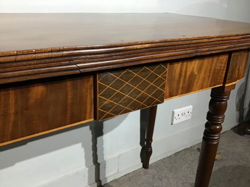 ANTIQUE MAHOGANY TEA TABLE - ADDITIONAL PHOTO 3