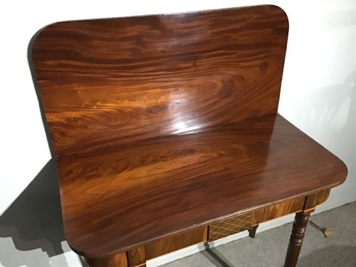 ANTIQUE MAHOGANY TEA TABLE - ADDITIONAL PHOTO 6