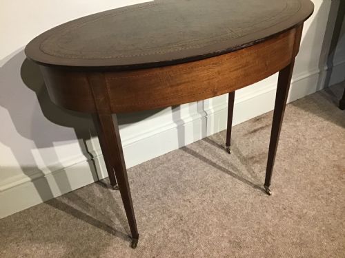 ANTIQUE OVAL WRITING TABLE - ADDITIONAL PHOTO 7