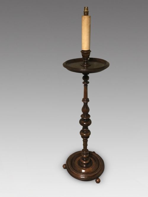 Antique Walnut Standard Lamp Table
