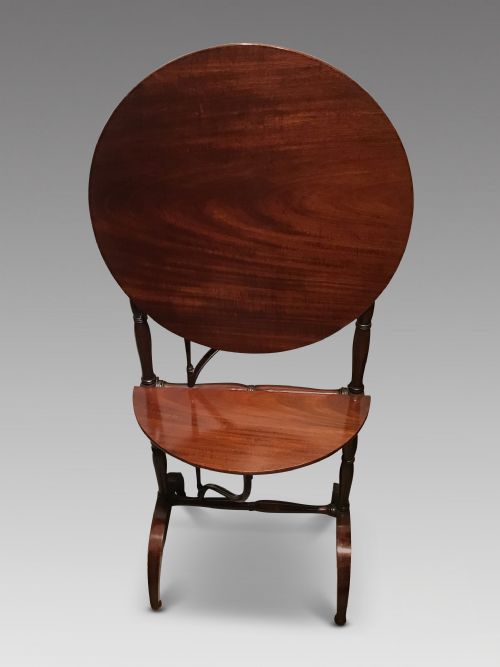 ANTIQUE MAHOGANY FOLDING TABLE - ADDITIONAL PHOTO 2