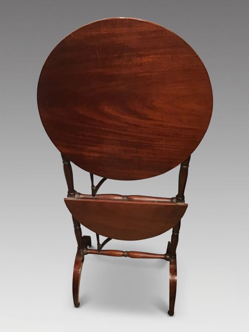 ANTIQUE MAHOGANY FOLDING TABLE - ADDITIONAL PHOTO 3