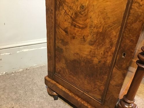 ANTIQUE BURR WALNUT DAVENPORT - ADDITIONAL PHOTO 8