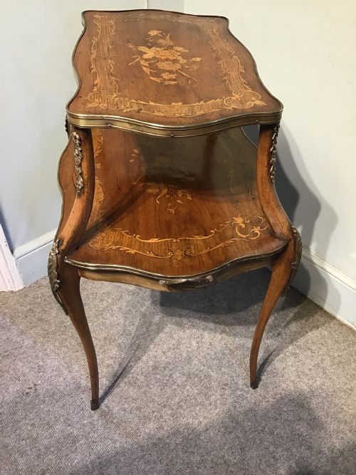 ANTIQUE MARQUETRY ETAGERE - ADDITIONAL PHOTO 10