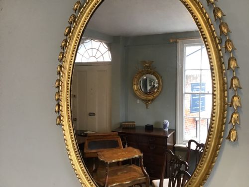ANTIQUE GILT FRAMED MIRROR - ADDITIONAL PHOTO 4