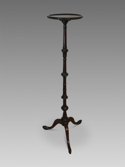 ANTIQUE MAHOGANY TORCHERE - ADDITIONAL PHOTO 1