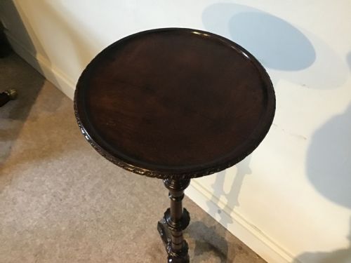 ANTIQUE MAHOGANY TORCHERE - ADDITIONAL PHOTO 2