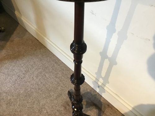 ANTIQUE MAHOGANY TORCHERE - ADDITIONAL PHOTO 4