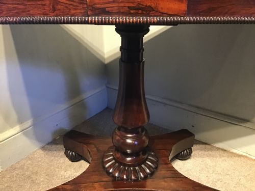 ANTIQUE ROSEWOOD CARD TABLE - ADDITIONAL PHOTO 3