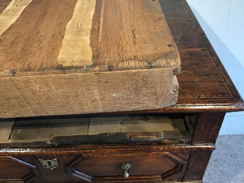 ANTIQUE OAK CHEST OF DRAWERS - ADDITIONAL PHOTO 8