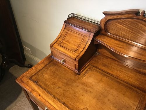 ANTIQUE MAHOGANY WRITING DESK - ADDITIONAL PHOTO 2
