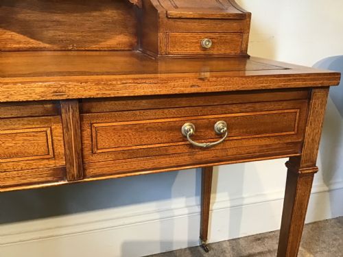 ANTIQUE MAHOGANY WRITING DESK - ADDITIONAL PHOTO 7