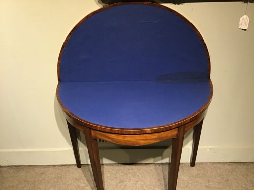 ANTIQUE DEMI LUNE CARD TABLE - ADDITIONAL PHOTO 7