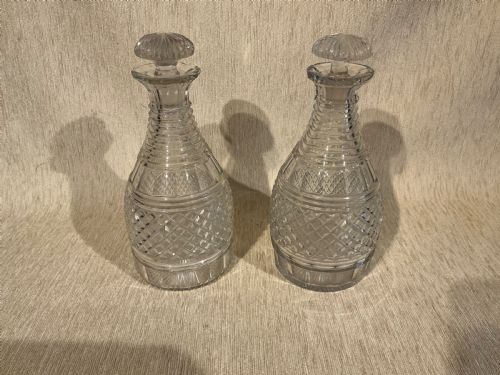 Pair of Late Georgian Decanters