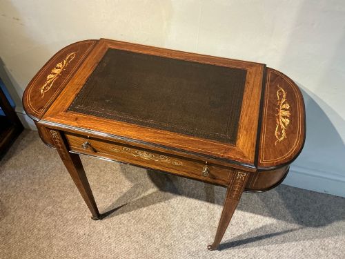 ANTIQUE ROSEWOOD WRITING TABLE - ADDITIONAL PHOTO 2