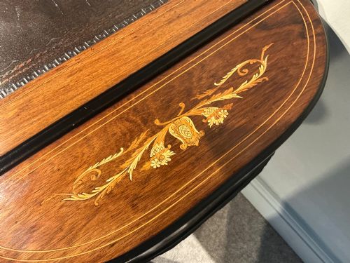 ANTIQUE ROSEWOOD WRITING TABLE - ADDITIONAL PHOTO 5