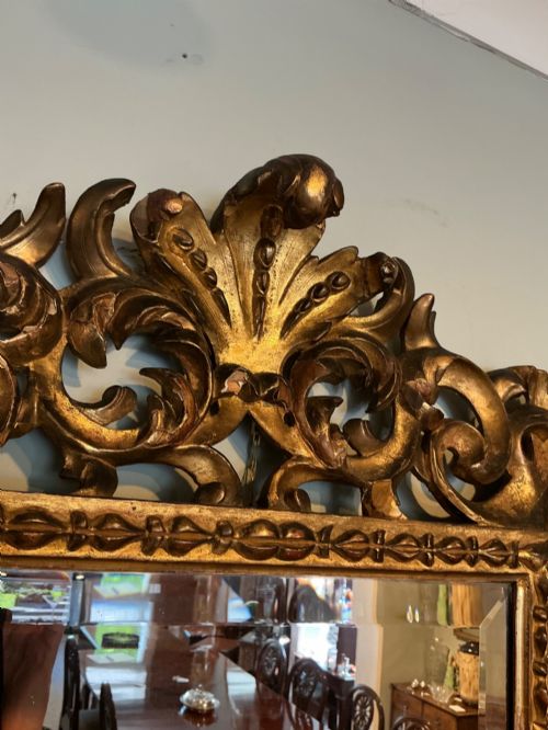 ANTIQUE GILT WALL MIRROR - ADDITIONAL PHOTO 5