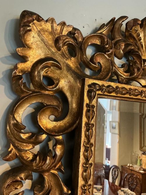 ANTIQUE GILT WALL MIRROR - ADDITIONAL PHOTO 8