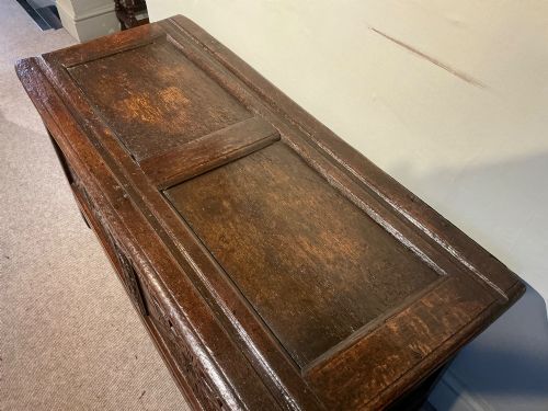 ANTIQUE OAK COFFER - ADDITIONAL PHOTO 3