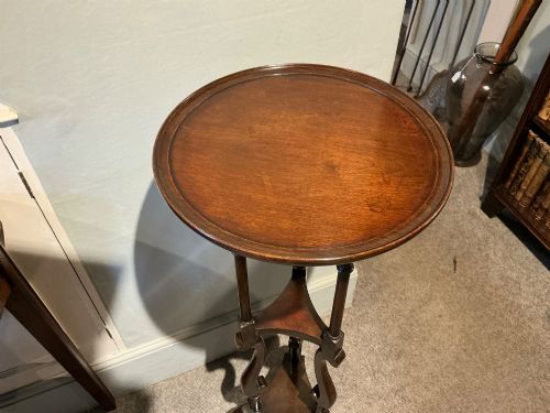 ANTIQUE MAHOGANY TORCHERE - ADDITIONAL PHOTO 2