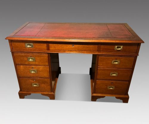 ANTIQUE MAHOGANY PEDESTAL DESK