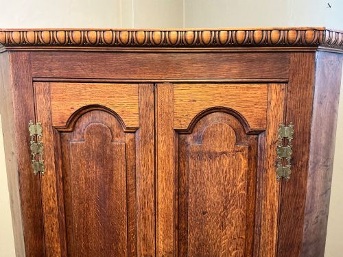 ANTIQUE OAK FLOOR STANDING CORNER CABINET - ADDITIONAL PHOTO 1