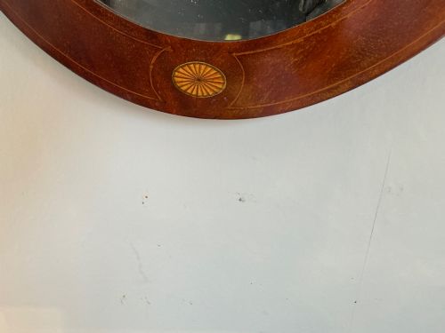 ANTIQUE MAHOGANY MIRROR - ADDITIONAL PHOTO 3
