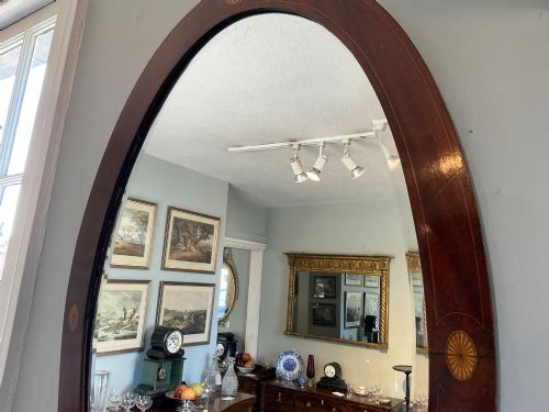 ANTIQUE MAHOGANY MIRROR - ADDITIONAL PHOTO 4