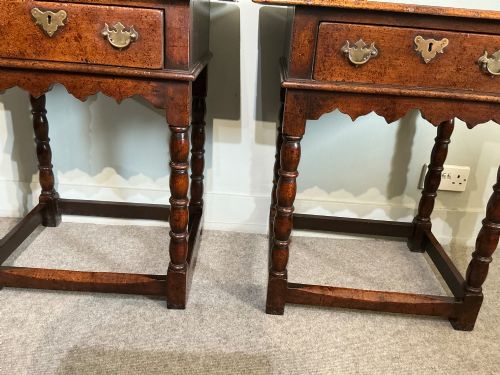 PAIR OF OAK SIDETABLES - ADDITIONAL PHOTO 4